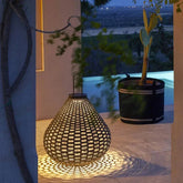 Lampe De Sol Extérieure À Poignée De Lanterne Tissée Rustique - Clowas.fr